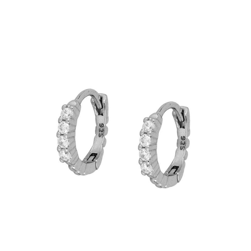 Aritos de plata con circonitas